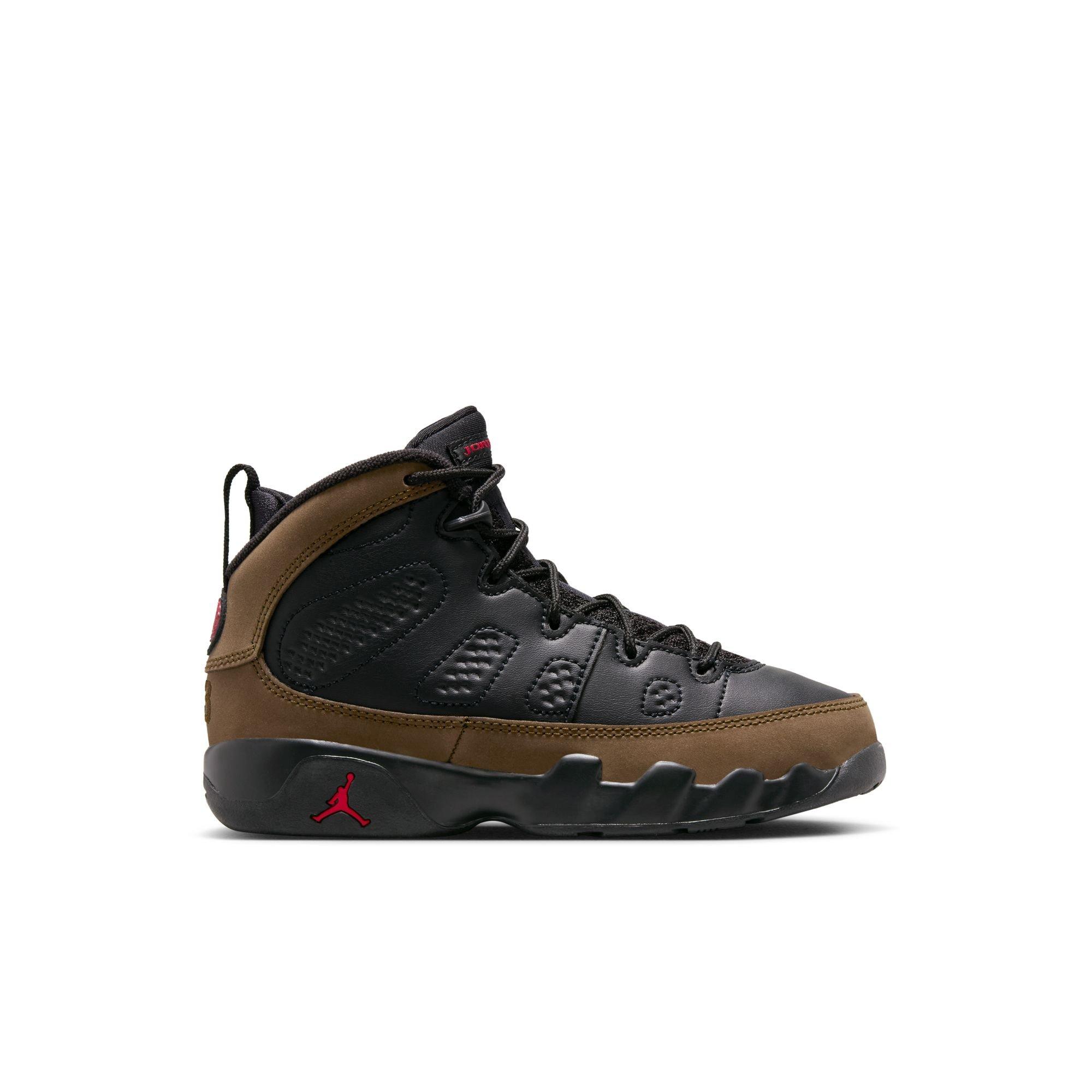 Jordan 9 Retro Olive Preschool Kids Shoe Hibbett